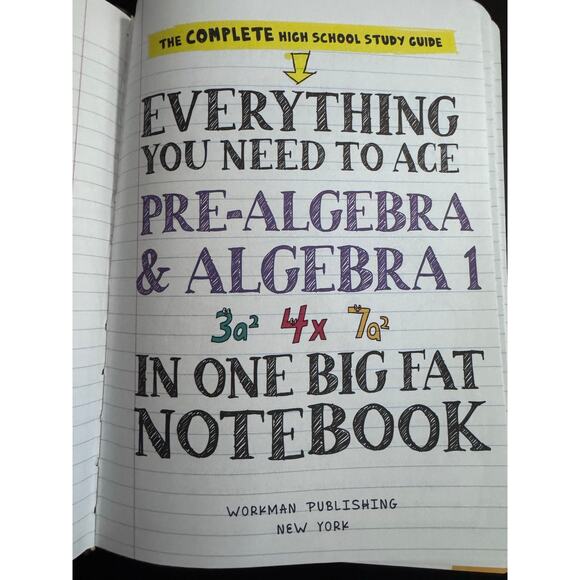 Everything You Need To Ace Pre-Algebra & Algebra 1 In One Big Fat Notebook New - Picture 2 of 6